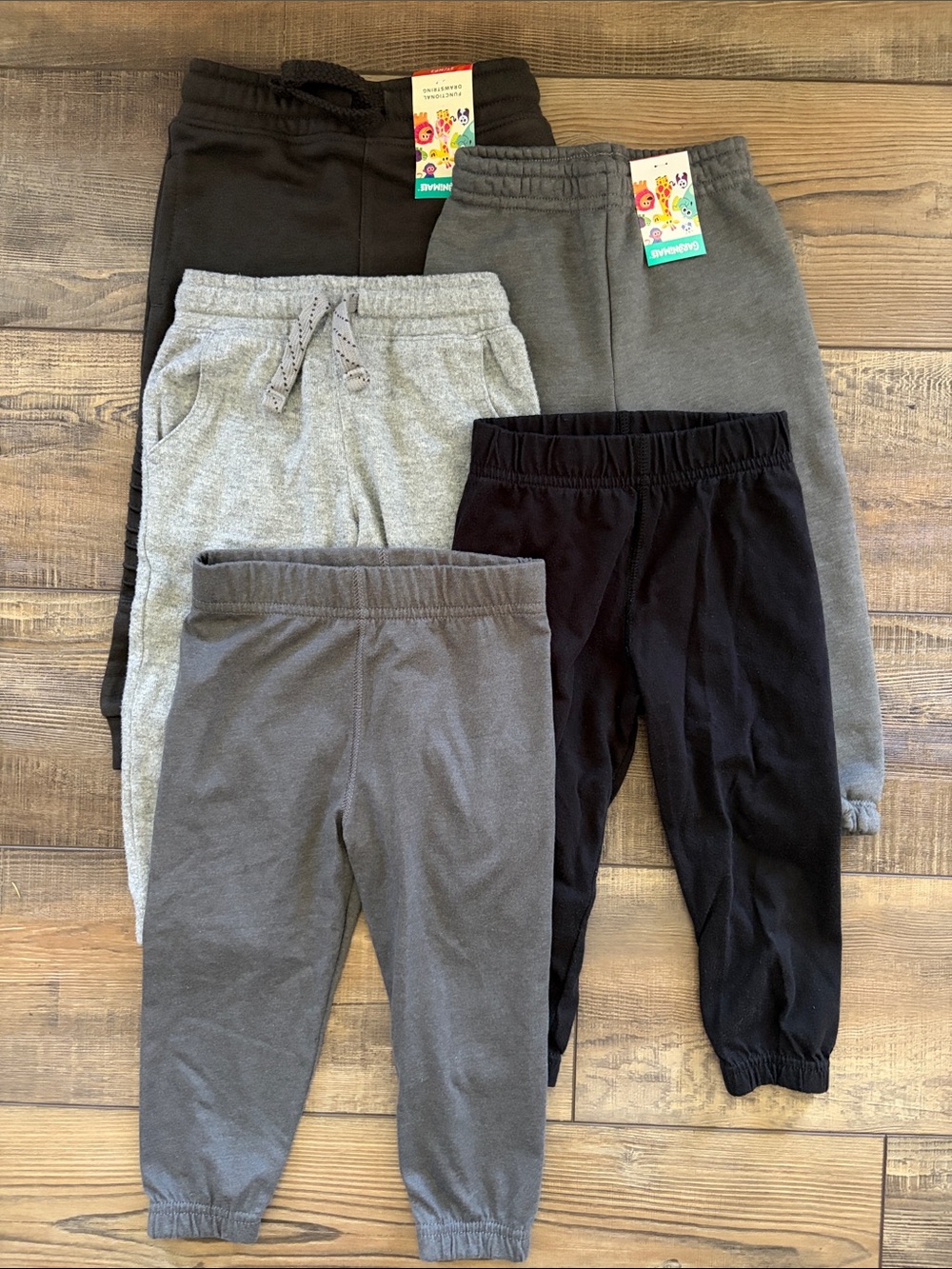 Kids Jogger Pants Bundle - Gray & Black